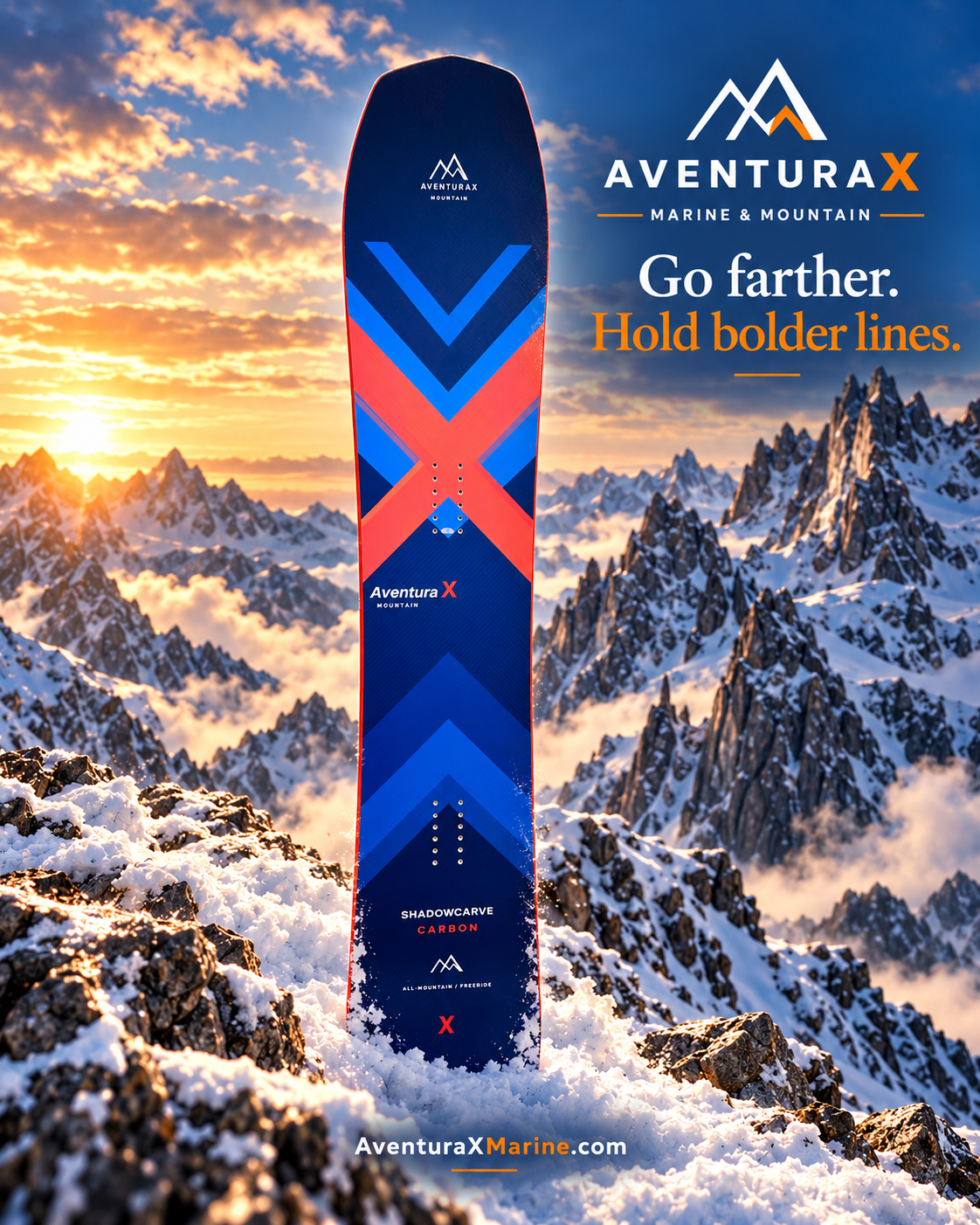 AventuraX ShadowCarve Carbon 157 — Carbon All-Mountain Snowboard